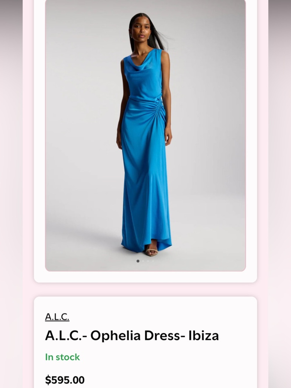 A.L.C. Ophelia Sleeveless Draped Maxi Dress - Picture 2 of 6